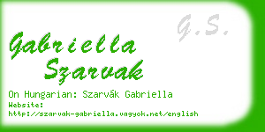 gabriella szarvak business card