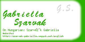 gabriella szarvak business card